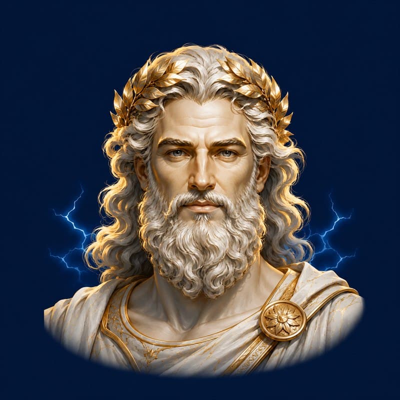 Retrato de Zeus, el asistente de IA